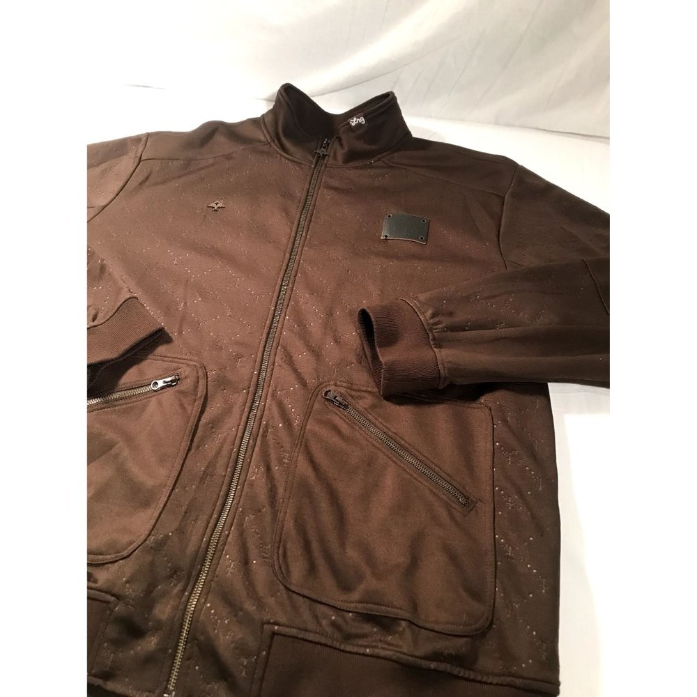 LRG Roots Clothing & Equipment Lifted Research Group Track Jacket Mens sz XXL Br - Picture 2 of 7